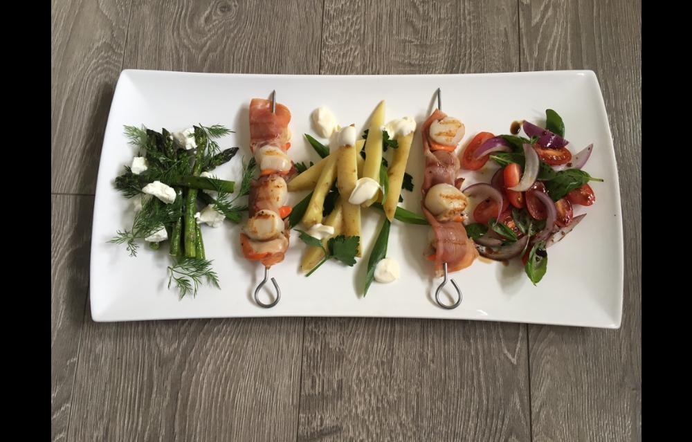 Scallops and Rosemary Skewers
