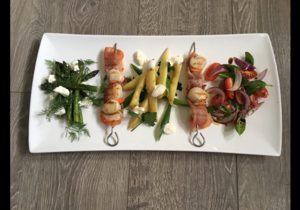 Scallops and Rosemary Skewers